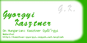 gyorgyi kasztner business card